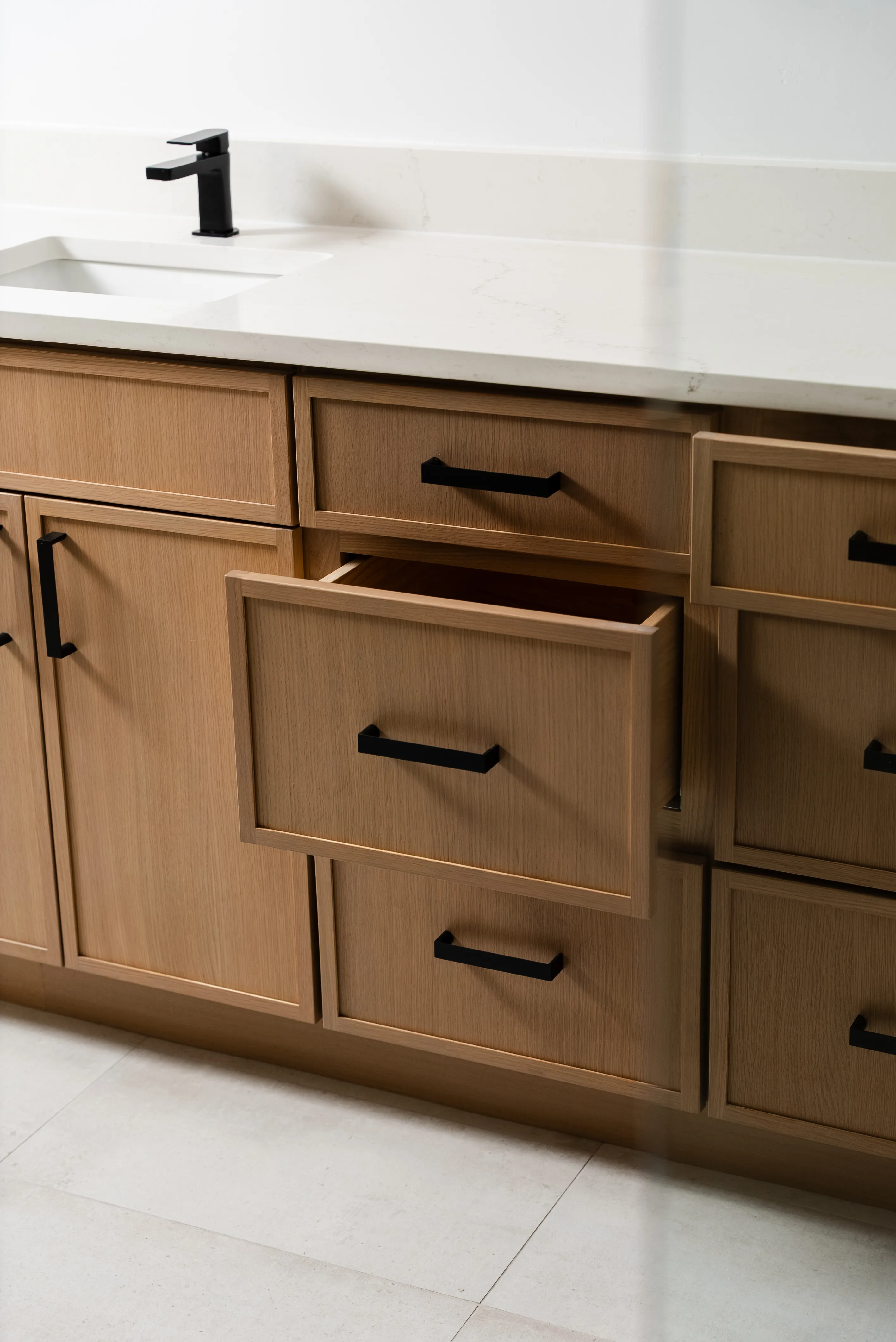 Master bath vanity detail from our Dixie Springs build