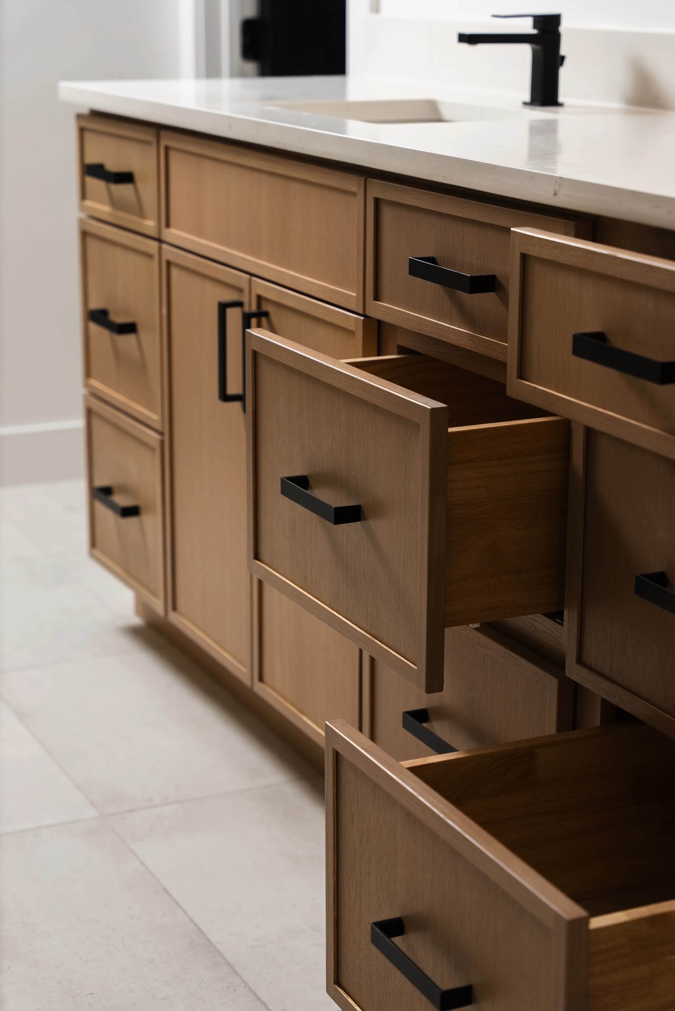 Master bath vanity detail from our Dixie Springs build