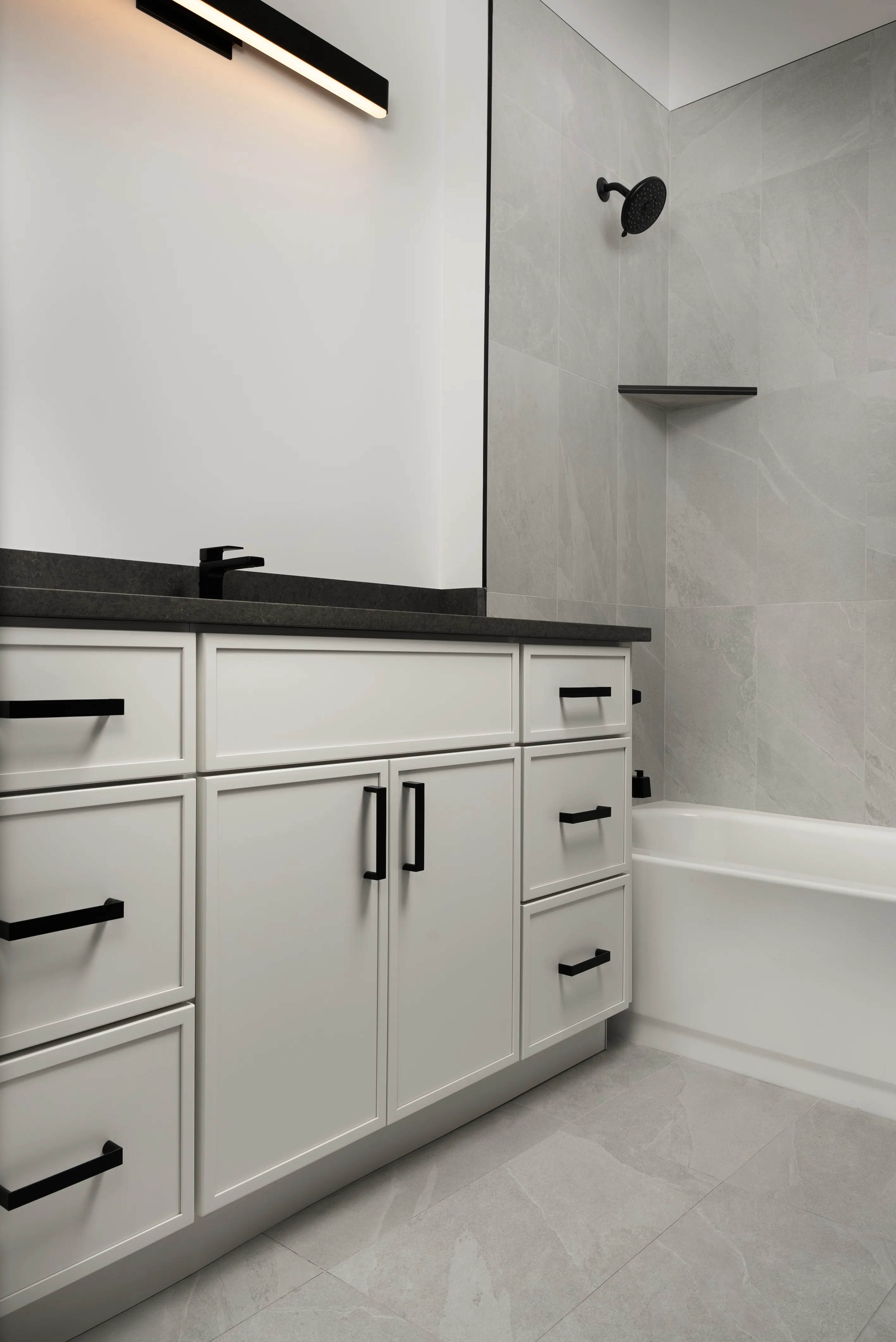 Office bath vanity from our Dixie Springs build